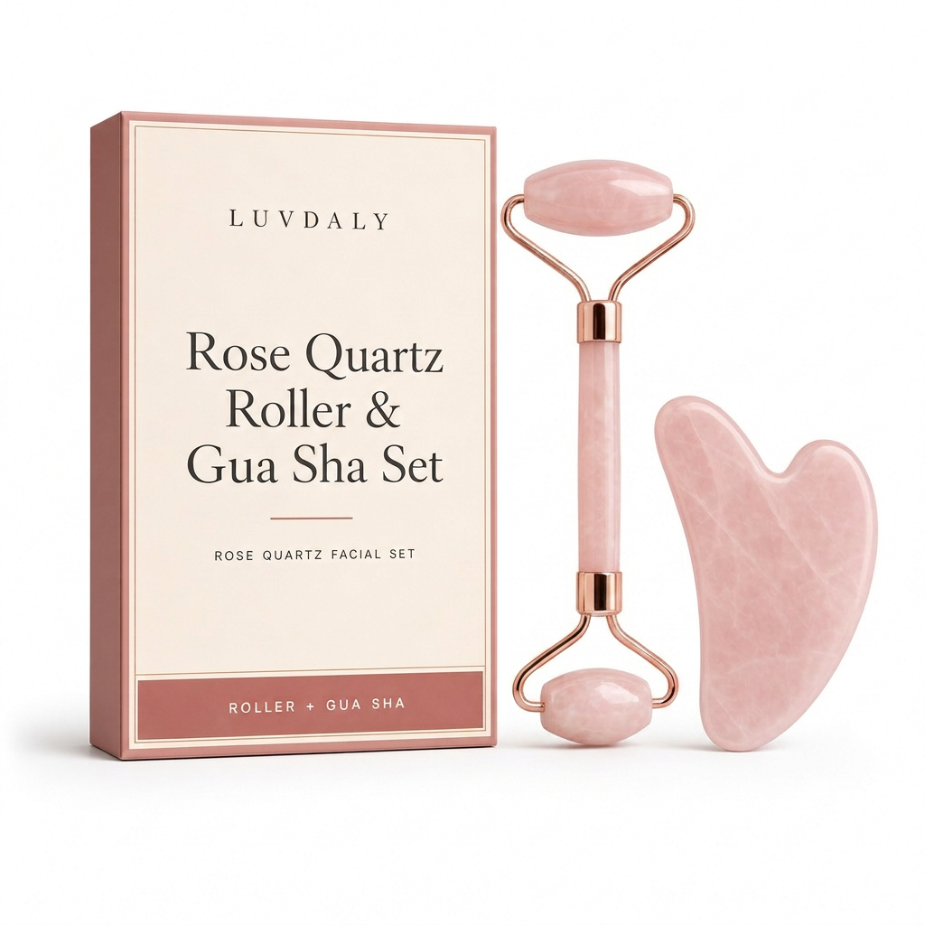 Rose Quartz Roller & Gua Sha Set — view 2